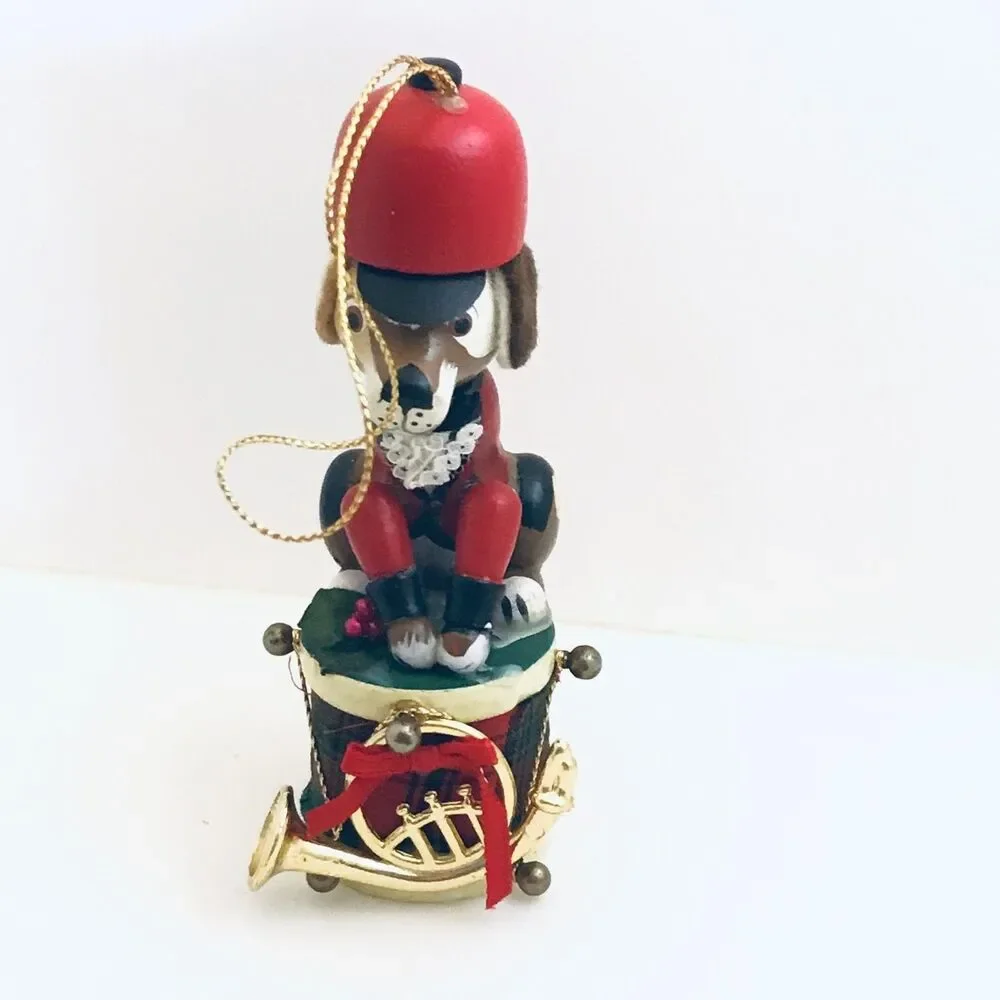 #2849 Soldier Dog Christmas ornament  4.5 X 1.75